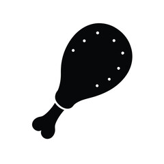 Fried chicken drumstick vector illustration