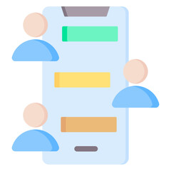 Online Forums Flat Icon