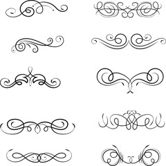 Calligraphic wedding ornament collection art