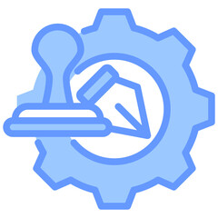 Notarization Blue Icon