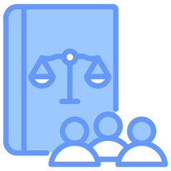 Civil Law Blue Icon