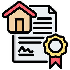 Deed Outline Color Icon