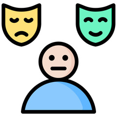 Personal Appearance Outline Color Icon