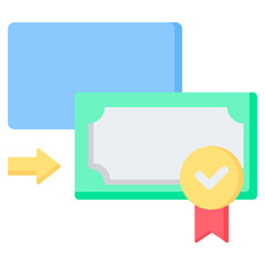 Copy Certification Flat Icon