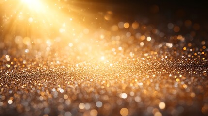 Golden Glitter Background Shimmering Lights Sparkle