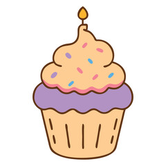 Cupcake with Sprinkles Icon