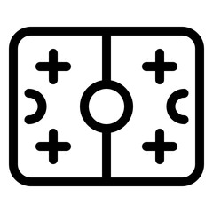 Hockey rink line icon. Vector format with fully editable strokes, sports series.