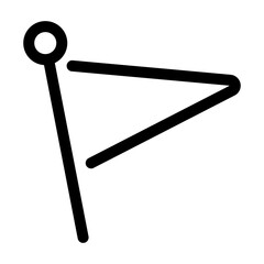 Pennant line icon. Vector format with fully editable strokes, sports series.