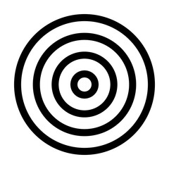 Target line icon. Vector format with fully editable strokes, sports series.