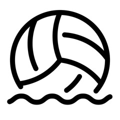 Water polo line icon. Vector format with fully editable strokes, sports series.
