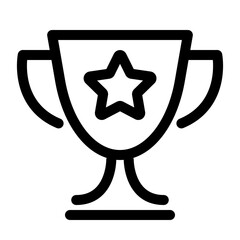 Trophy line icon. Vector format with fully editable strokes, sports series.