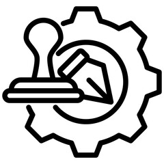 Notarization Outline Icon