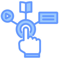 Interactive Content Blue Icon