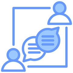 Discussions Board Blue Icon