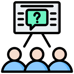 Discussion Forums Outline Color Icon