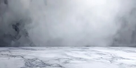 A refined marble table offering a stunning backdrop for product displays.