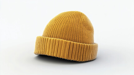 Beanie hat mockup isolated on white background