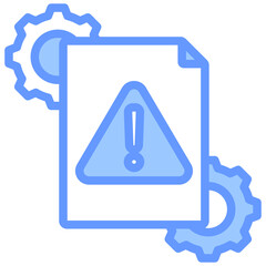 Risk Management Blue Icon