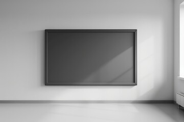 Fototapeta premium Empty Classroom Space with Black Chalkboard and Natural Light