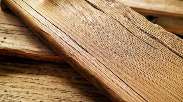 Closeup of aged timber planks showcasing rustic texture and natural grain