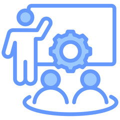 Training Workshop Blue Icon