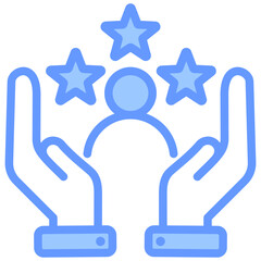 Obraz premium New Employee Blue Icon