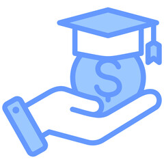 Tuition Fees Blue Icon