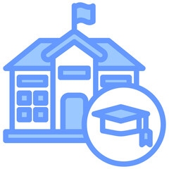 Dormitory Living Blue Icon