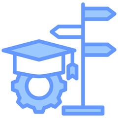 Academic Majors Blue Icon