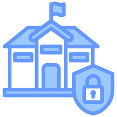 Campus Safety Blue Icon