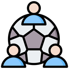 Sports Teams Outline Color Icon