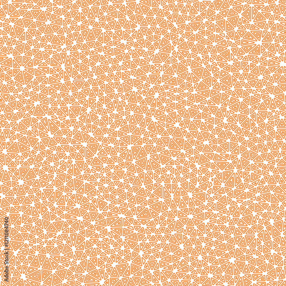 Poster triangles pattern geometric design. small shape size. multiple repeated inner triangles. solid color