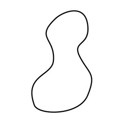 Hand drawn bizarre abstract geometric unusual shapes