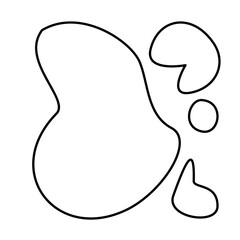 Hand drawn bizarre abstract geometric unusual shapes
