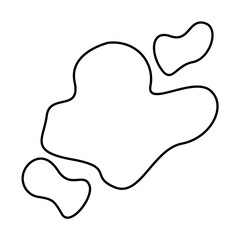 Hand drawn bizarre abstract geometric unusual shapes