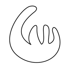 Hand drawn bizarre abstract geometric unusual shapes