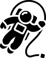 Floating Astronaut Glyph Icon © Arif