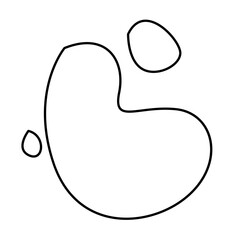 Hand drawn bizarre abstract geometric unusual shapes