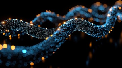 Fototapeta premium Glowing futuristic data access network with seamless connections