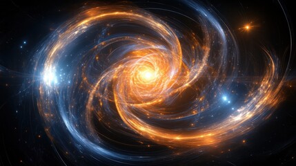 Celestial Swirl A Cosmic Dance Of Light And Energy