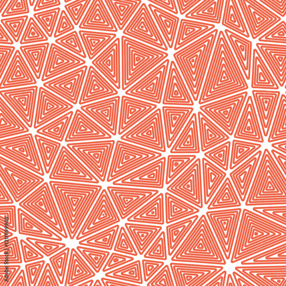 Poster triangular pattern background with multiple repeated inner triangles. medium triangle size in a soli