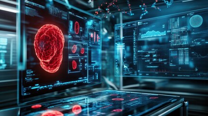 Obraz premium Advanced Brain Scan Technology: A Glimpse into the Future of Neuro-imaging