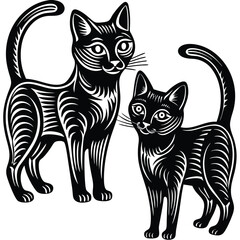 Fototapeta premium silhouette of a cat vector