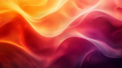 Obraz premium abstract digital artwork featuring a flowing wave like pattern dominated by vibrant, warm colors, including shades of orange, red, and yellow, blending seamlessly into each other