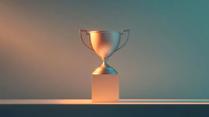 Elegant Award Trophy with Soft Lighting
