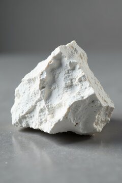 White chunk of rock phosphate with a rough surface, mineral, fossil, phosphate