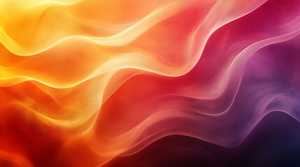 Obraz premium abstract digital artwork featuring a flowing wave like pattern dominated by vibrant, warm colors, including shades of orange, red, and yellow, blending seamlessly into each other