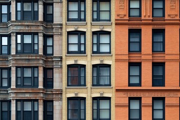 Fototapeta premium City apartment buildings facade detail