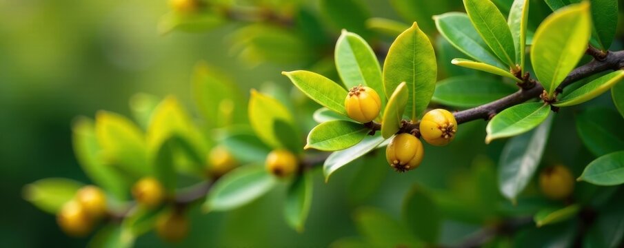 Soap Pod Acacia concinna Branches and Leaves - brown branches with green leaves, acacia, shrub