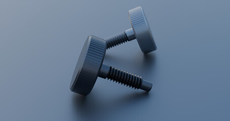 Steel Knurled-Head Extended-Tip Thumb Screw